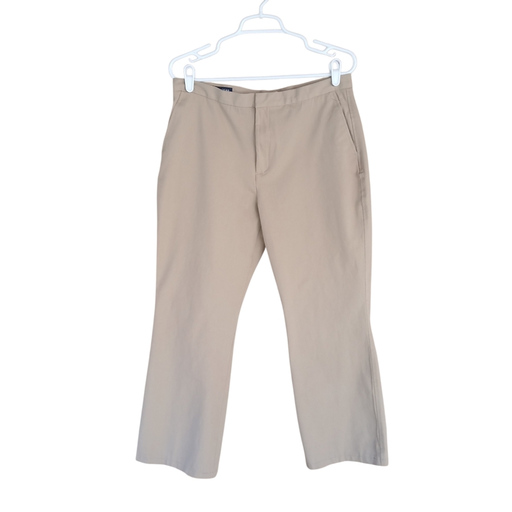 Lands' End Tan Straight Leg Chino Pants Size 12